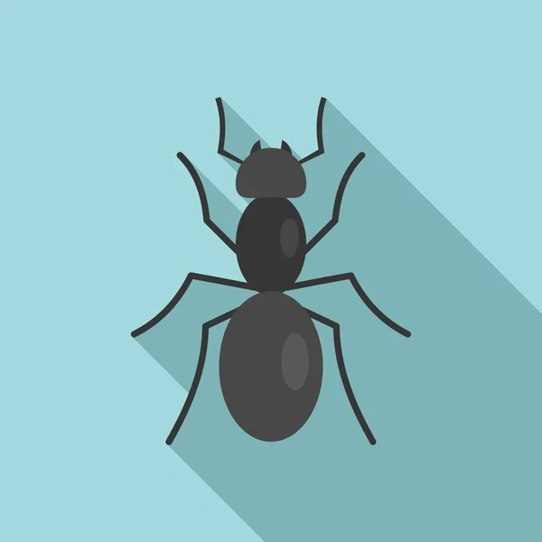 Animal ant icon, flat style — Stock Vector