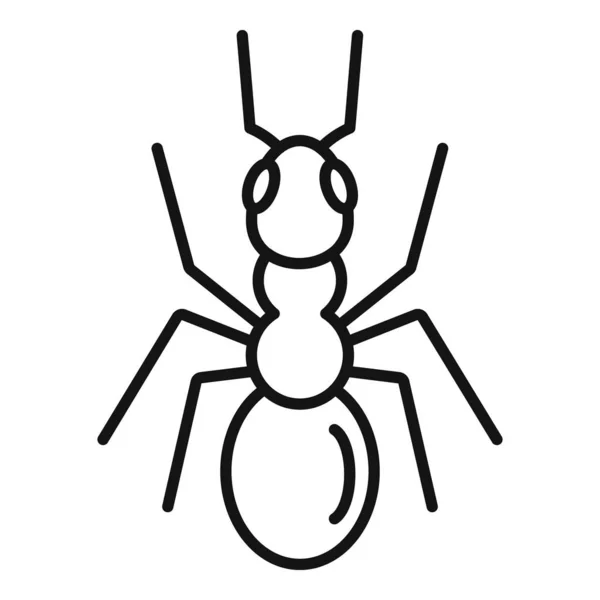 Icône fourmi mignonne, style contour — Image vectorielle