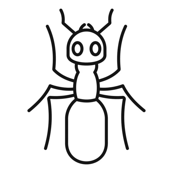 Insect mier icoon, omtrek stijl — Stockvector