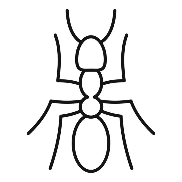 Soldier ant icon, outline style — Stock Vector