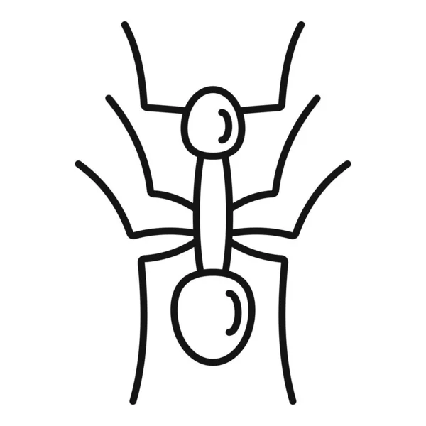 Маленькая иконка муравья, стиль контура — стоковый вектор