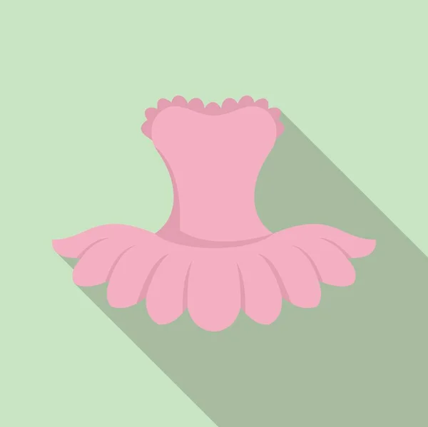 Balett klänning ikon platt vektor. Ballerina dansare klänning — Stock vektor