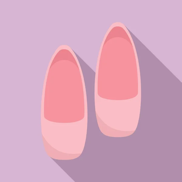 Μπαλαρίνα παπούτσια εικονίδιο επίπεδη διάνυσμα. Χορεύτρια μπαλέτου — Διανυσματικό Αρχείο