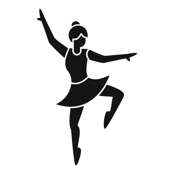 Ballerina stage icon simple vector. Ballet dancer — Stock Vector