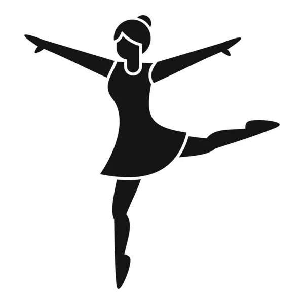 Ballet pose icono vector simple. Bailarina bailarina — Vector de stock