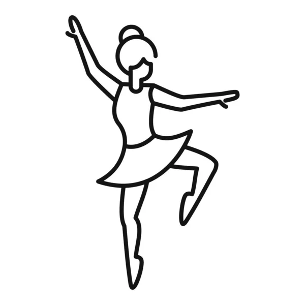 Ballerina stage icon outline vector. Ballet dancer — Stock Vector