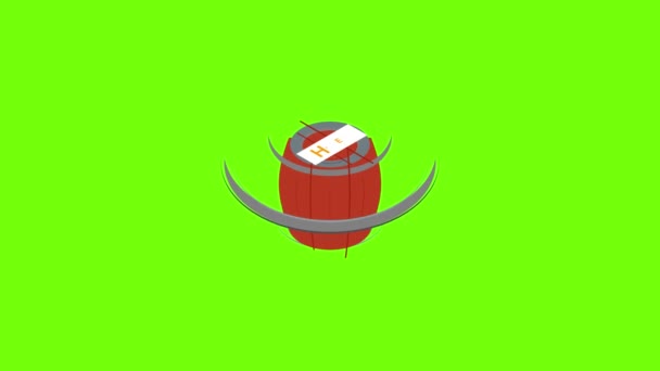 Animação de ícone de barril — Vídeo de Stock
