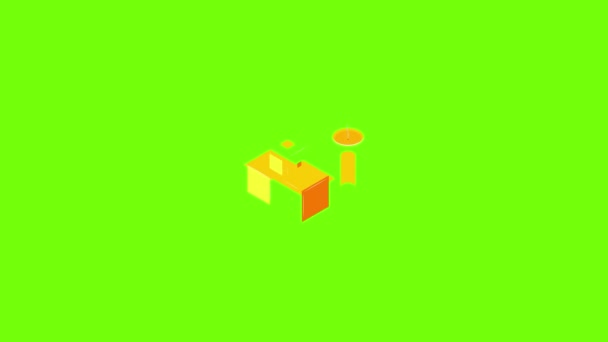 Miel icono del cubo de animación — Vídeo de stock