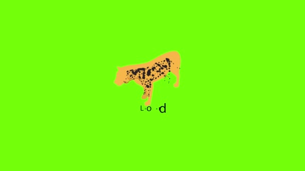 Animace ikon leoparda — Stock video