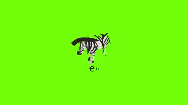 Animation mit Zebra-Symbolen — Stockvideo