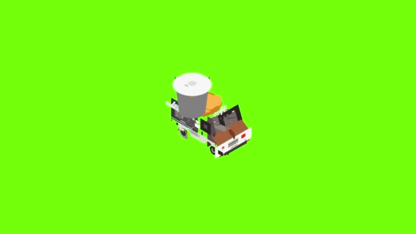 Анімація піктограм кавоварки — стокове відео