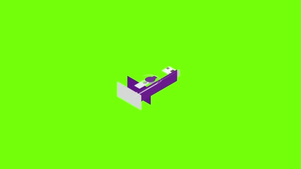 Stål usb flash ikon animation — Stockvideo