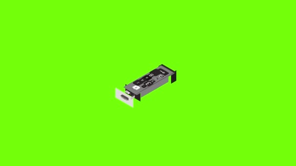 Lösenord usb flash ikon animation — Stockvideo