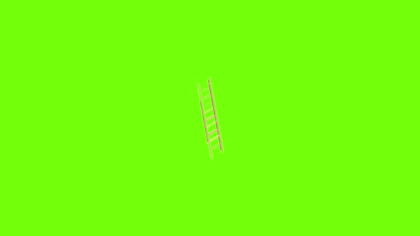 木製のはしごホームファームアイコンアニメーション — ストック動画