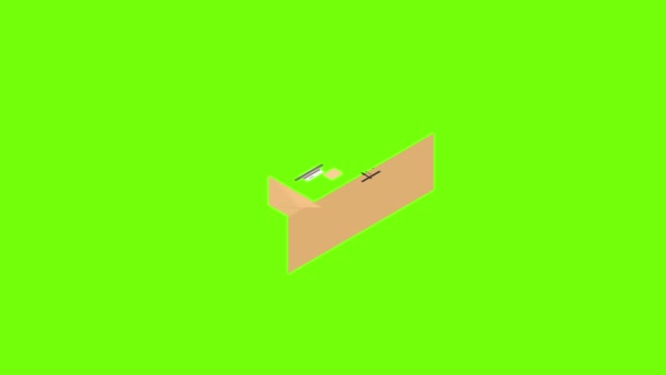 Paper box icon animation — Stock Video