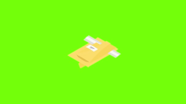 Carta paquete icono animación — Vídeos de Stock