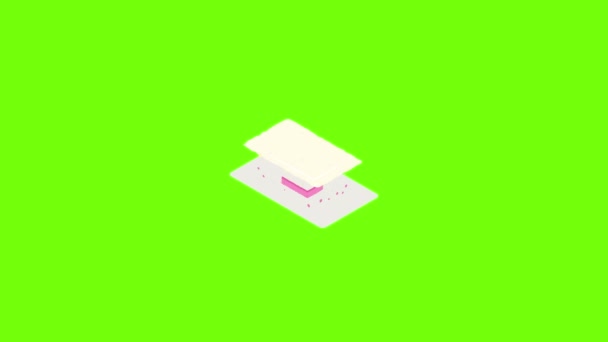 Milk candy icon animation — Stock Video