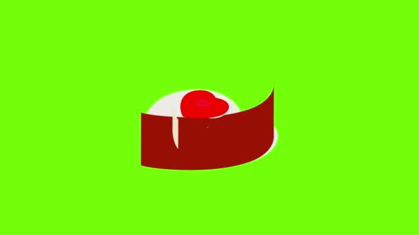 Kalp şeklinde şeker ikonu animasyonu — Stok video