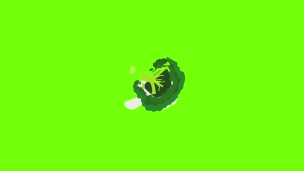Animation zur Öko-Brokkoli-Ikone — Stockvideo
