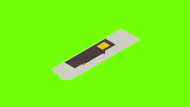 Orange marker icon animation — Stock Video