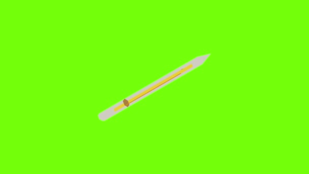 Yellow pencil icon animation — 图库视频影像