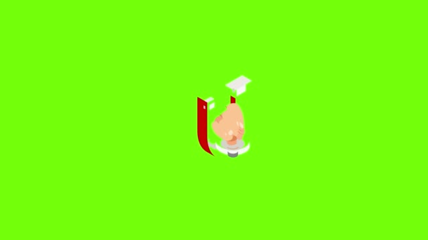 Ímã na mão ícone animação — Vídeo de Stock