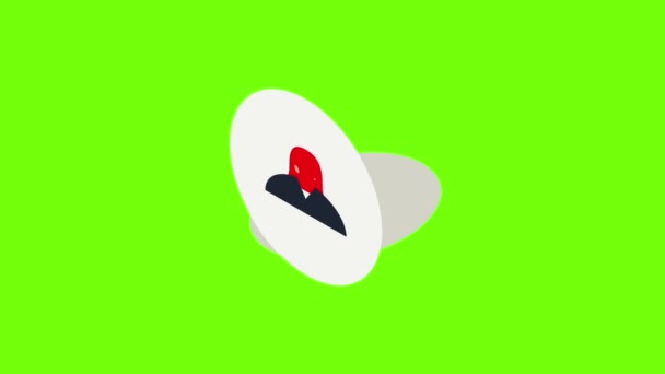 Red hair woman avatar icon animation — 图库视频影像