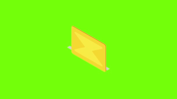 Анимация значка желтой почты — стоковое видео