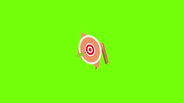 Wood target icon animation — Stock Video