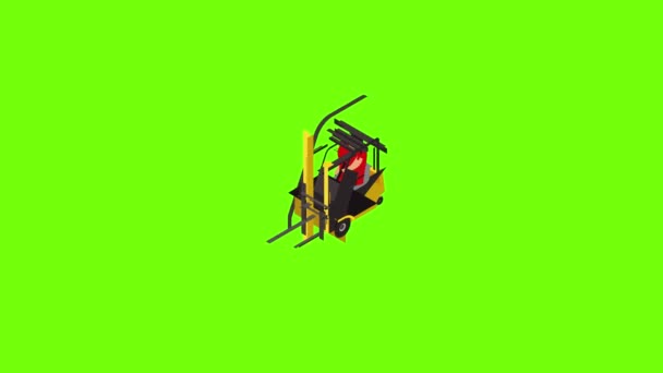 Анимация иконок вилочного подъемника — стоковое видео