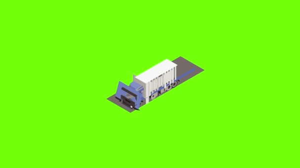Box Delivery Truck Ikone Animation — Stockvideo