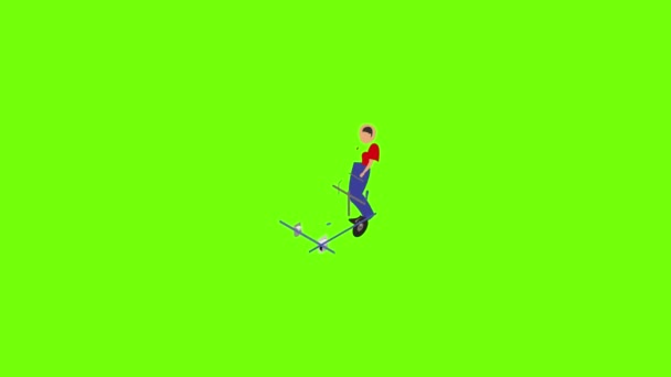Анімація піктограми кошика складів — стокове відео
