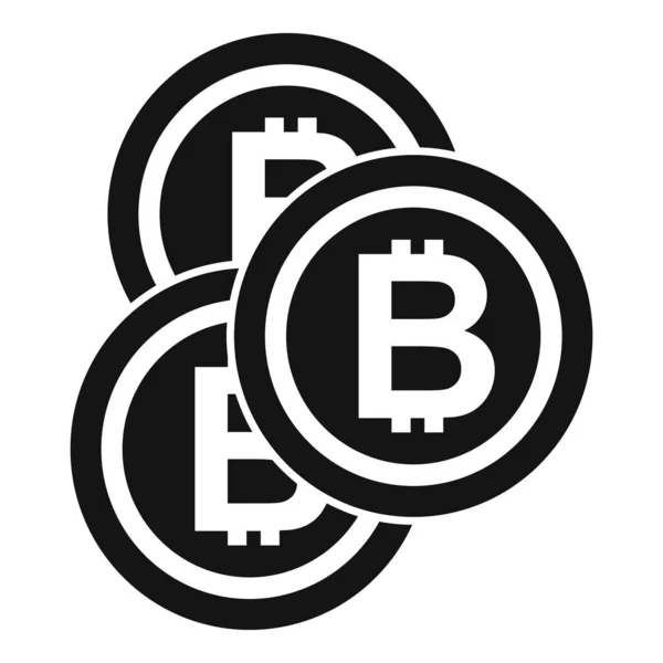 Ikona Bitcoin prosty wektor. Moneta kryptograficzna — Wektor stockowy