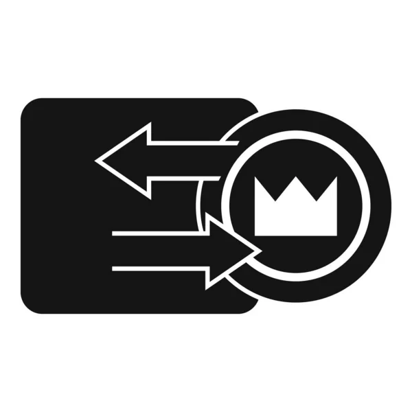 Token convertor pictogram eenvoudige vector. Nft fungibel — Stockvector