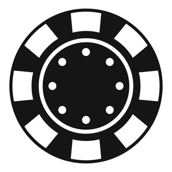 Ícone de chip casino vetor simples. Jogo de poker — Vetor de Stock