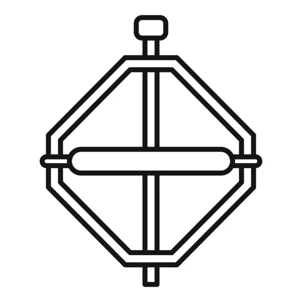 Steel gyroscope icon outline vector. Sensor stand — Stockvektor