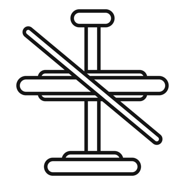 Metal gyroscope icon outline vector. Accelerometer orientation — Stockvektor