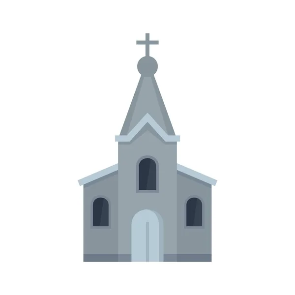 Piedra icono de la iglesia plana vector aislado — Vector de stock