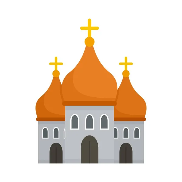 Icono de catedral cristiana plana vector aislado — Archivo Imágenes Vectoriales