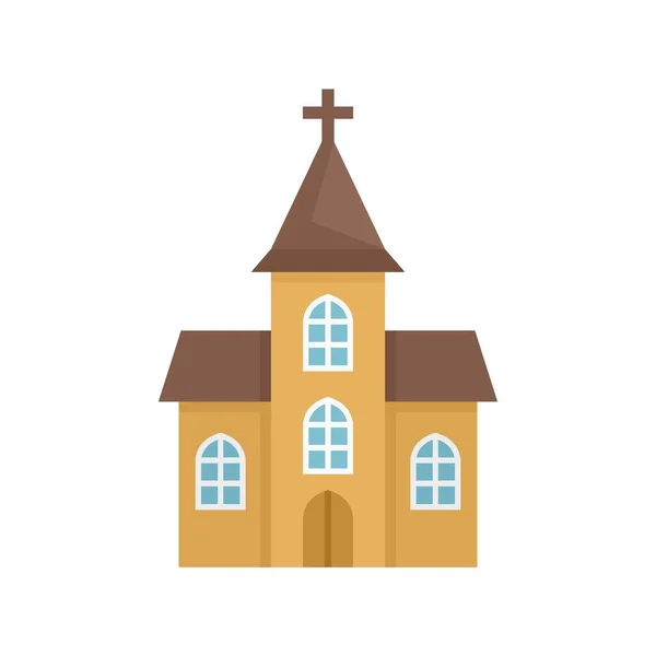 Window church icon flat isolated vector — Stockvektor