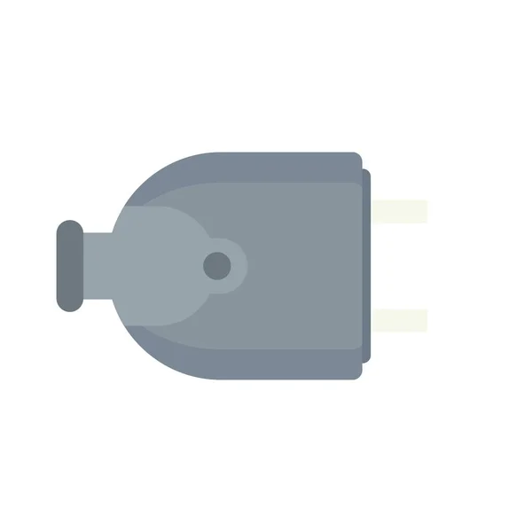 House electric plug icon flat isolated vector — 스톡 벡터