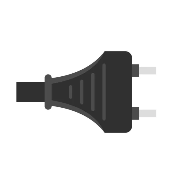 Device electric plug icon flat isolated vector — Stok Vektör
