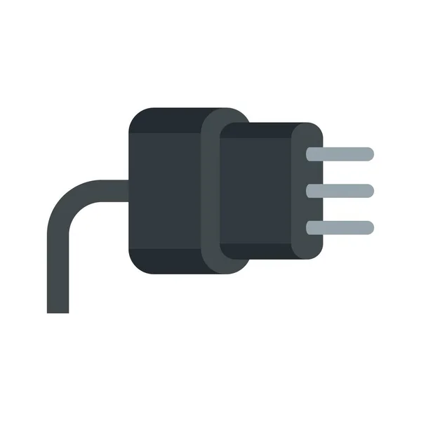 Laptop plug icon flat isolated vector — Διανυσματικό Αρχείο