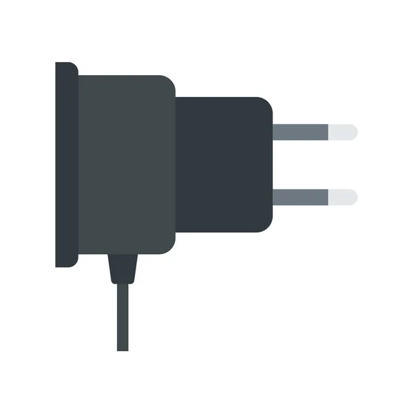 Mobiele telefoon plug pictogram platte geïsoleerde vector — Stockvector