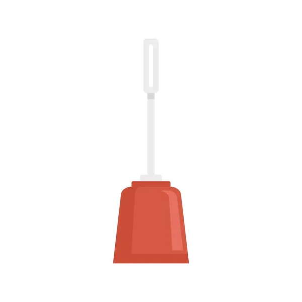 Toilet clean brush icon flat isolated vector — Stok Vektör