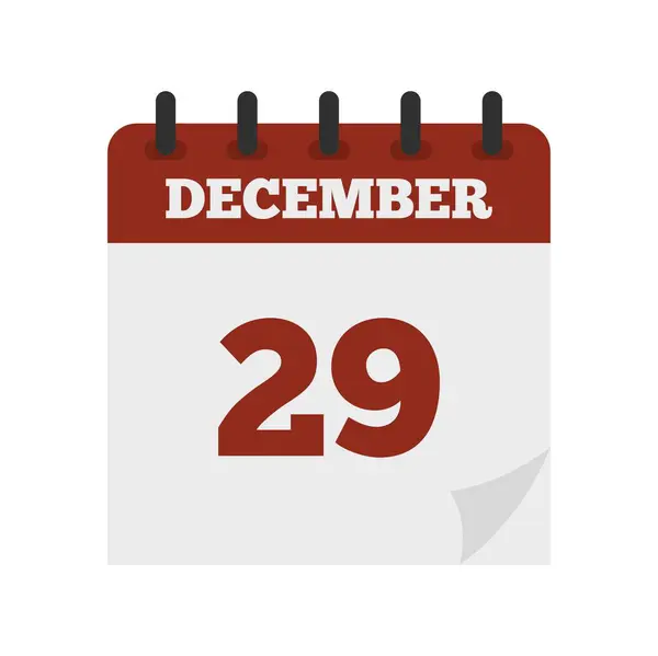 December calendar icon flat isolated vector — Stock vektor