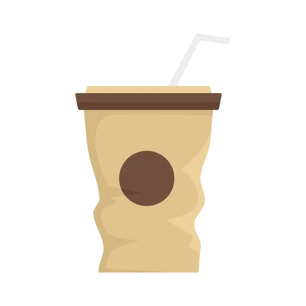 Used coffee cup icon flat isolated vector — 图库矢量图片