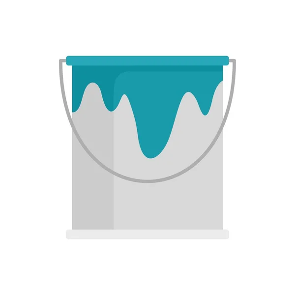 Paint bucket icon flat isolated vector — Stock Vector