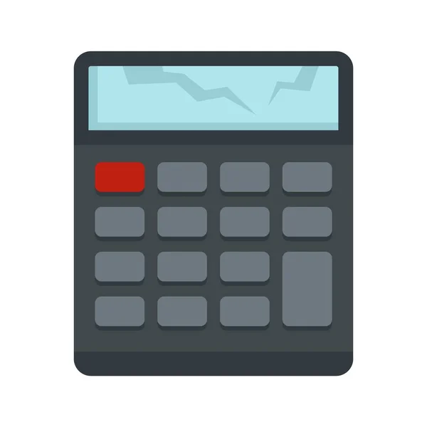 Broken calculator icon flat isolated vector — 스톡 벡터