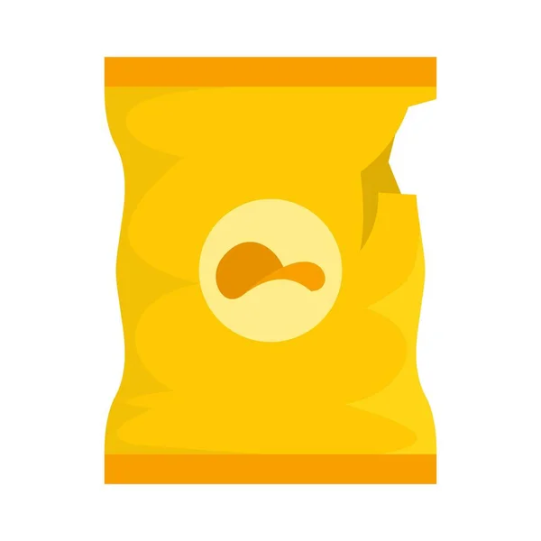 Empty chips package icon flat isolated vector — Stockvektor